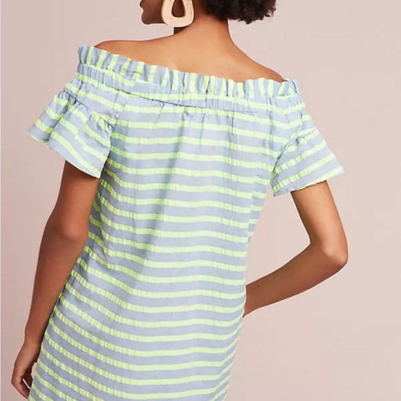 Anthropologie Bayside Off-The-Shoulder Dress Corey Lynn Calter medium Petite - Picture 3 of 7